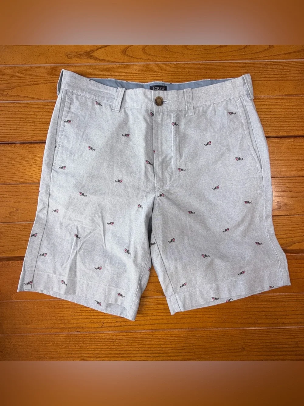 J.Crew Gramercy Shark  Shorts – Light Blue Oxford – Size 31
